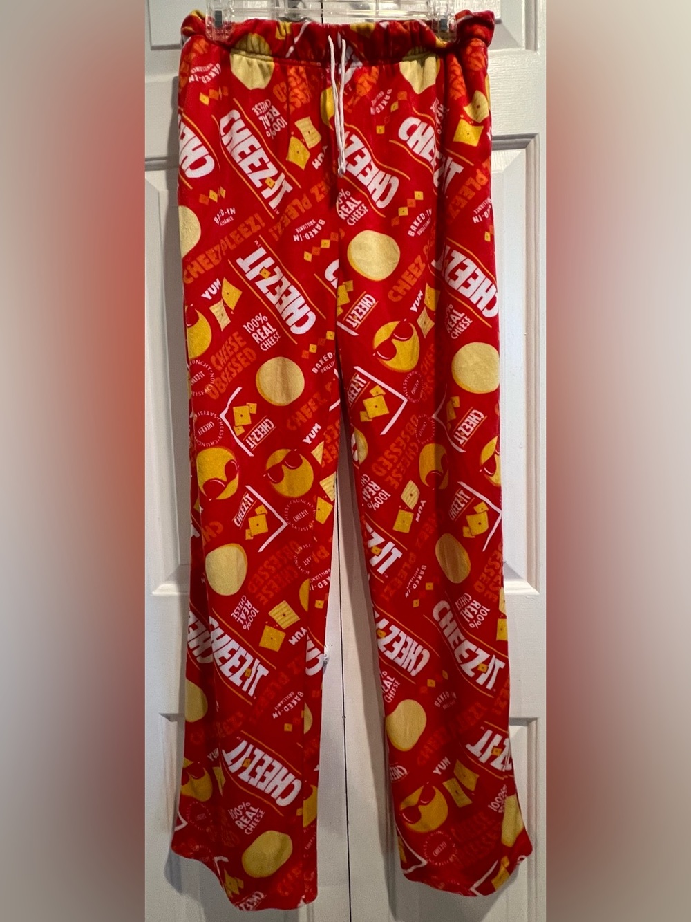 CHEEZ IT❤️🧡 Print Loungewear / Pajama Pants , Elastic Waist & Drawstring